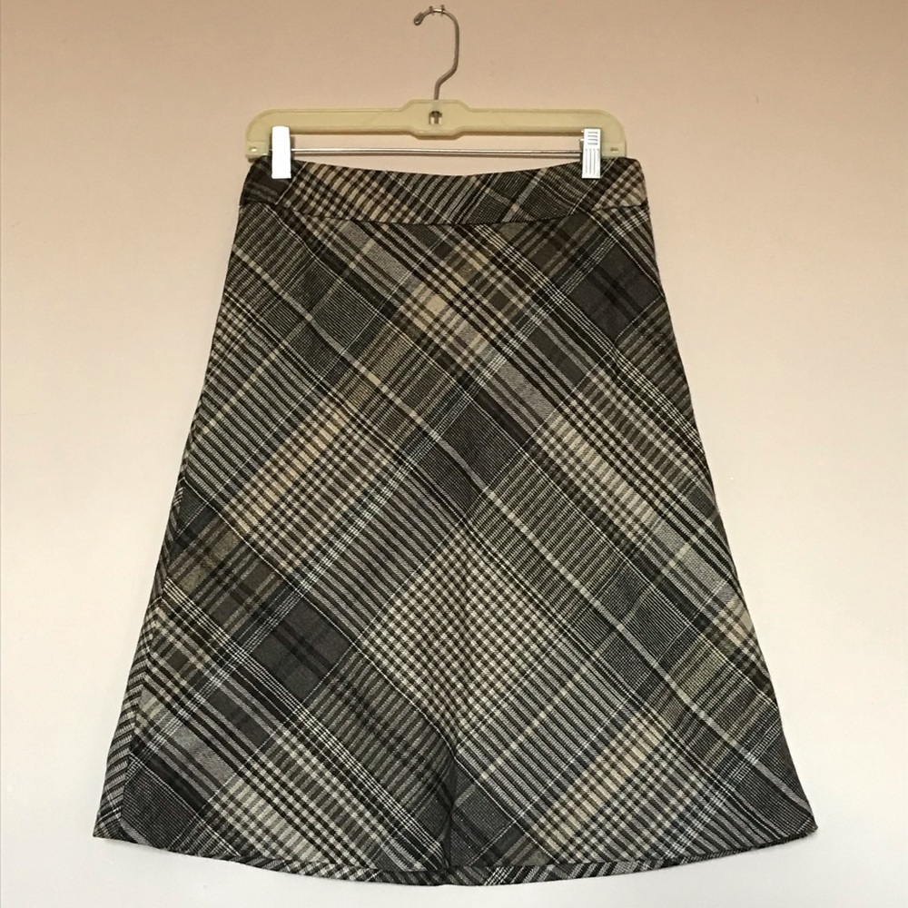 Banana Republic Wool Plaid Skirt